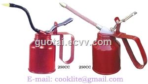 Metal Oiler Dispenser 250CC Hand Held Steel Lubricant Oil Can Hydraulic Finger Pump