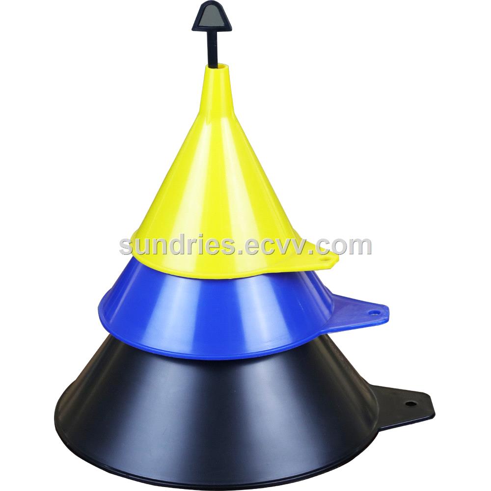 Liquid Handling Triple Transmission Funnel Set Plastic Economy Utility Funnels