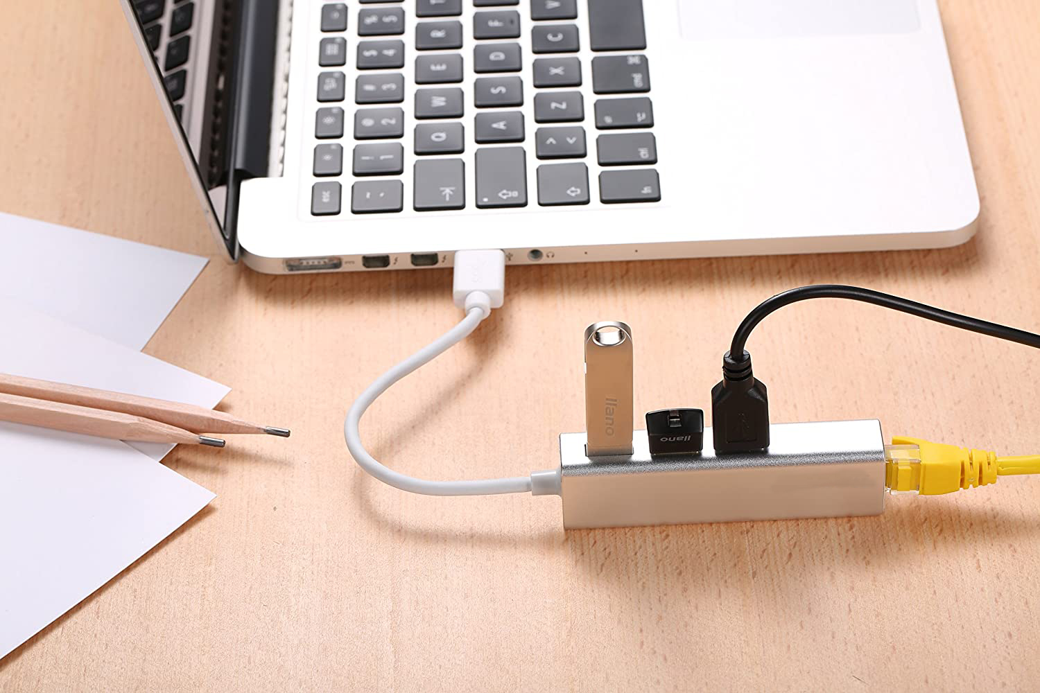 USB 30 to Ethernet Adapter 3Port USB 30 Hub with RJ45 10 100 1000 Gigabit Ethernet Adapter