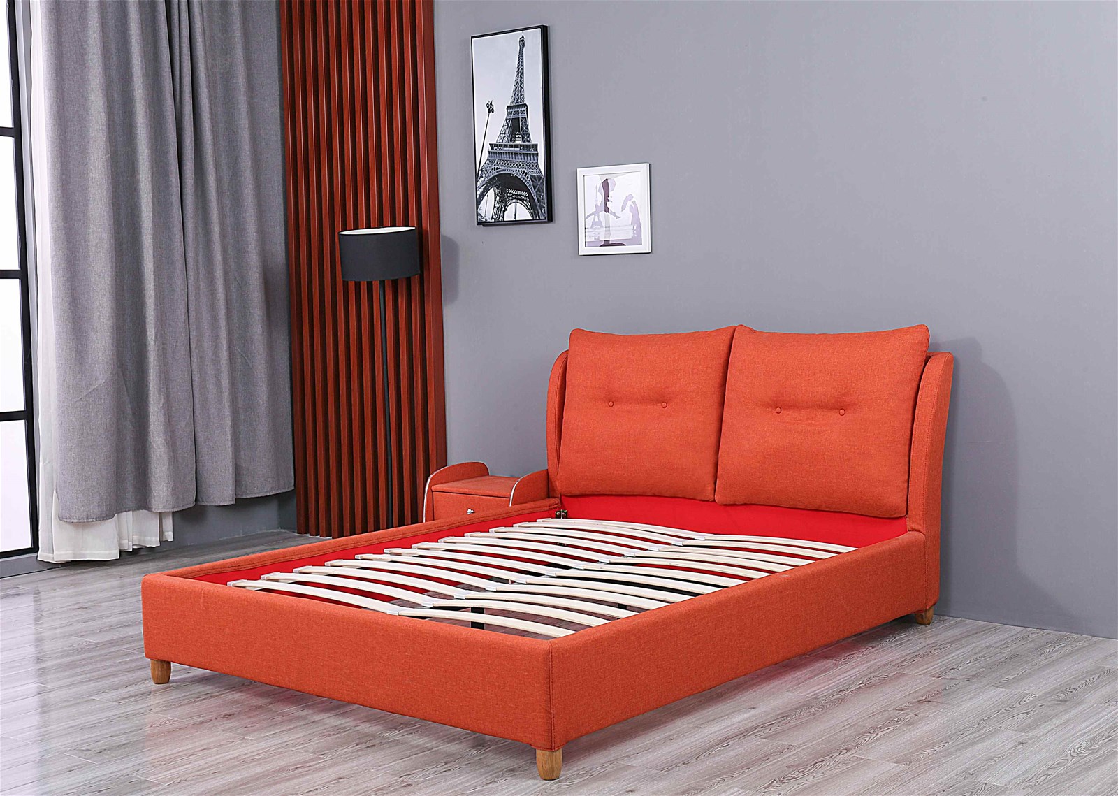 Fully Upholstered Double Bed Upholstered Bed Assembly