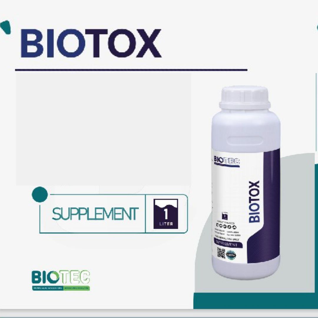 BIOTOX INDECATION Detoxificatio of feed gut of birds Protects liver and improves immune response Bioneutral ization