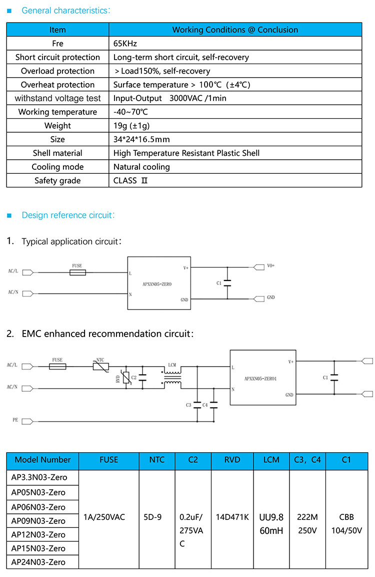 Tig ac DC 220v to 12v Power supply module 3W AP12N03Zero