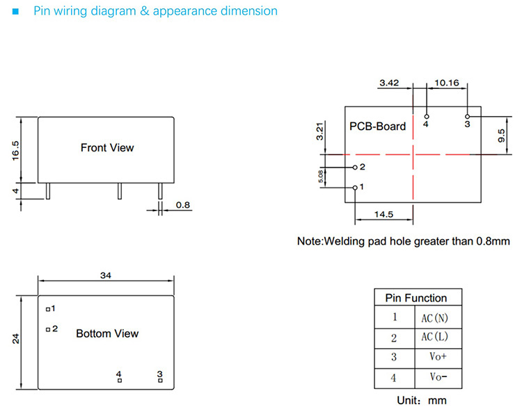 Tig ac DC 220v to 12v Power supply module 3W AP12N03Zero