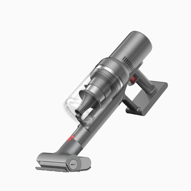 Cordless handheld vacuum cleaner with touching screen