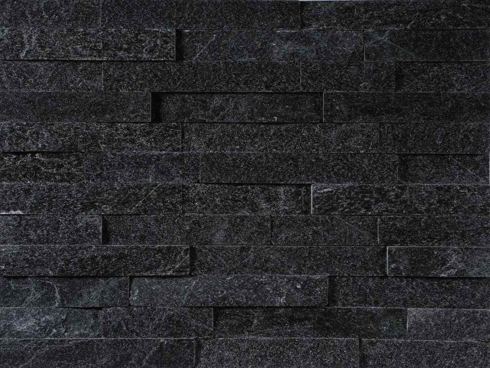Black quartz culture stone panel