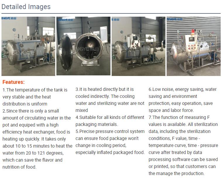 mushroom bags Industrial sterilizer retort machine autoclave machine steam spray retort sterilizer