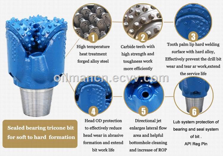 8 12 12 14 17 Oilfield API Drilling Rig TCI Drill Bit Insert Tricone Rotary Bit PDC Bit