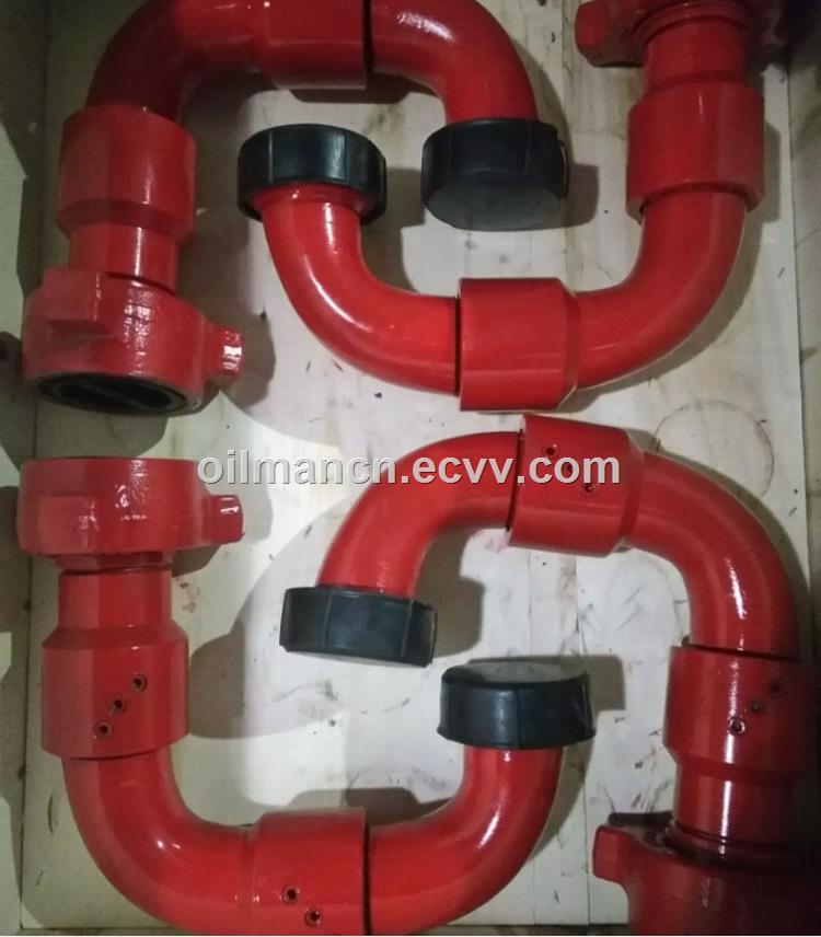API SPM FMC Type Wellhead High Pressure Elbow Union Chiksan Swivel Joint with Fig1502 Union Connection