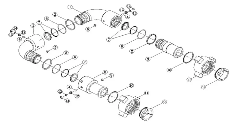 API SPM FMC Type Wellhead High Pressure Elbow Union Chiksan Swivel Joint with Fig1502 Union Connection
