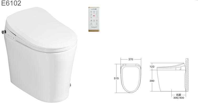 Bathroom warm heatedCeramic Sanitary Ware Smart Bidet Bowl Heated Electrical automatic Intelligent Wall Hun