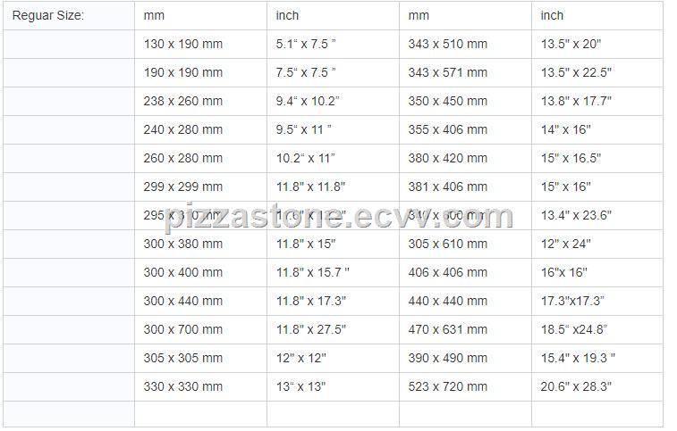 Rectangular BBQ baking Cordierite Ceramic Pizza Stones