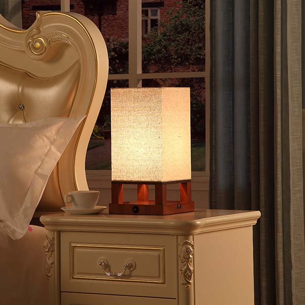 Table Lamp with USBwood table lampUSB table lamp