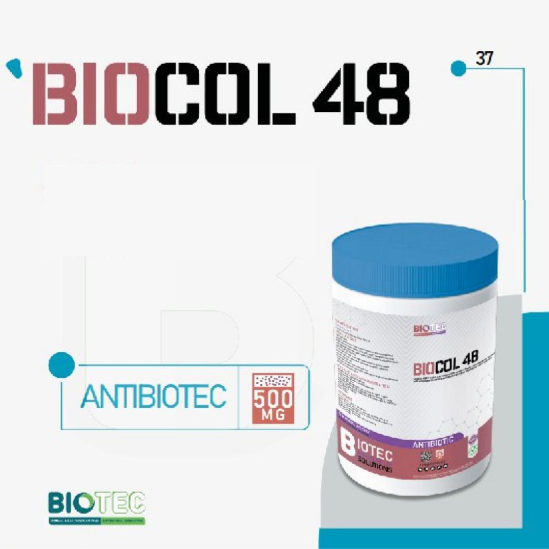 BIOLCOL 48 COMPOSITION Cotains per G Colistin as sulphate 4800000 IU INDICATIONS INDICATIONS Colistin 4800 wsp is i