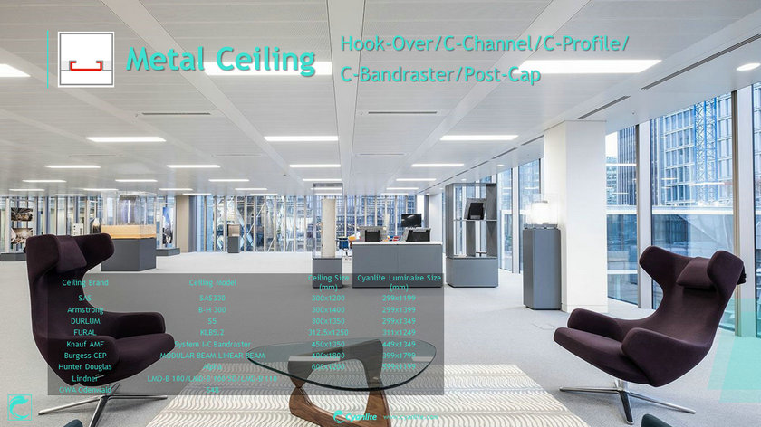 LED Panel Lights for Metal Ceiling Concealed Ceilings