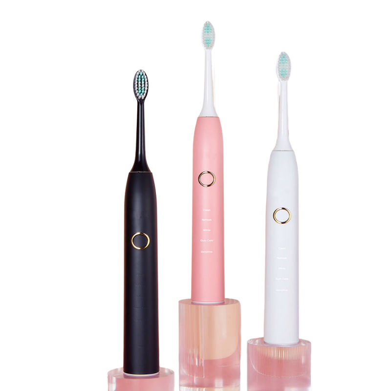 Powerful Cleaning 5 Brushing Modes Travel Case Electric Toothbrush with Replaceable Facial Brush