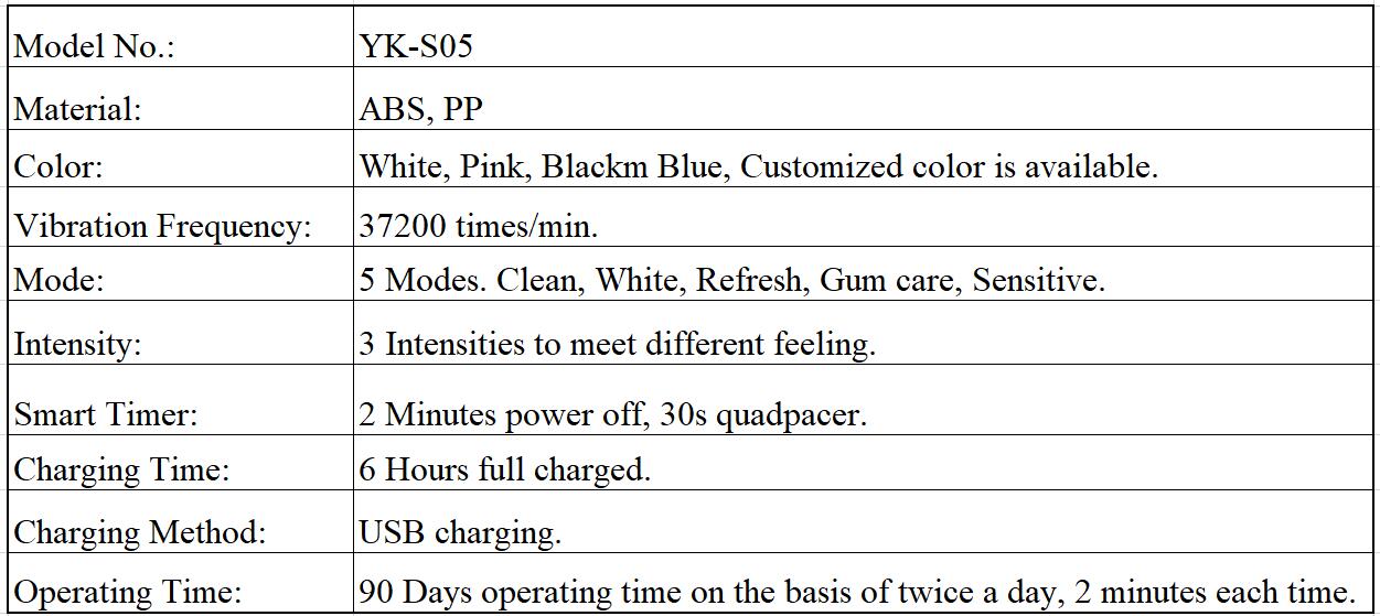 All in One Dental Care Electric Toothbrush Long Battery Life Rechargeable Toothbrush