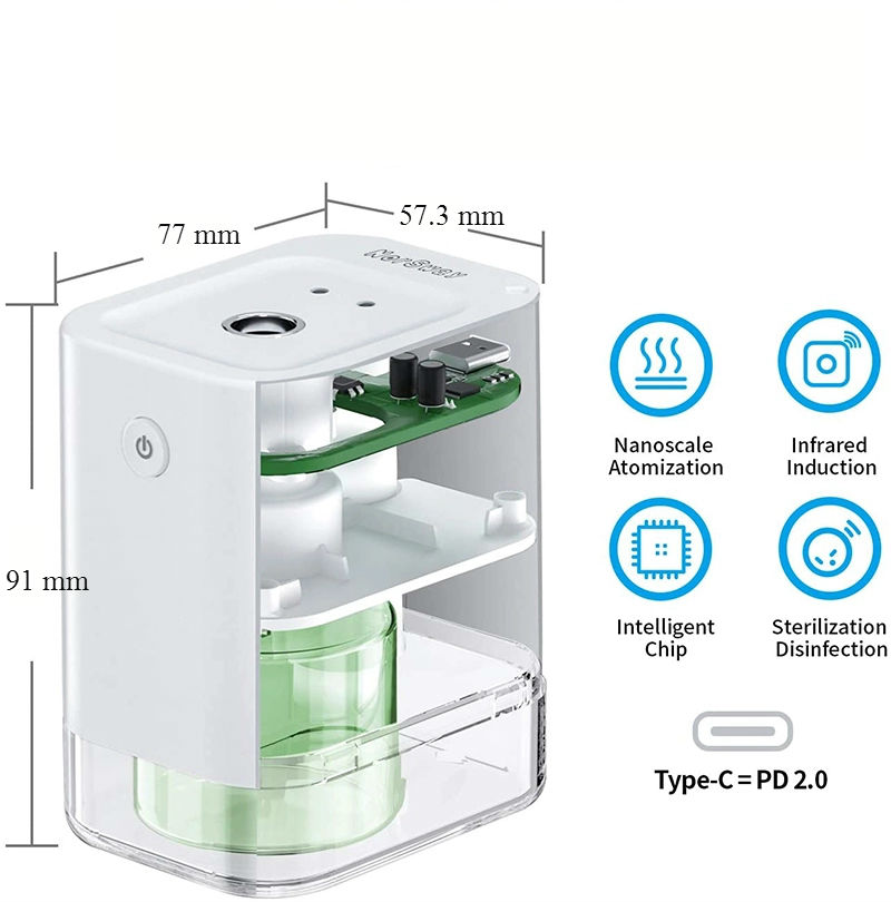 Tabletop Rechargeable Alcohol Dispenser Hand Sanitizer Spray Dispenser