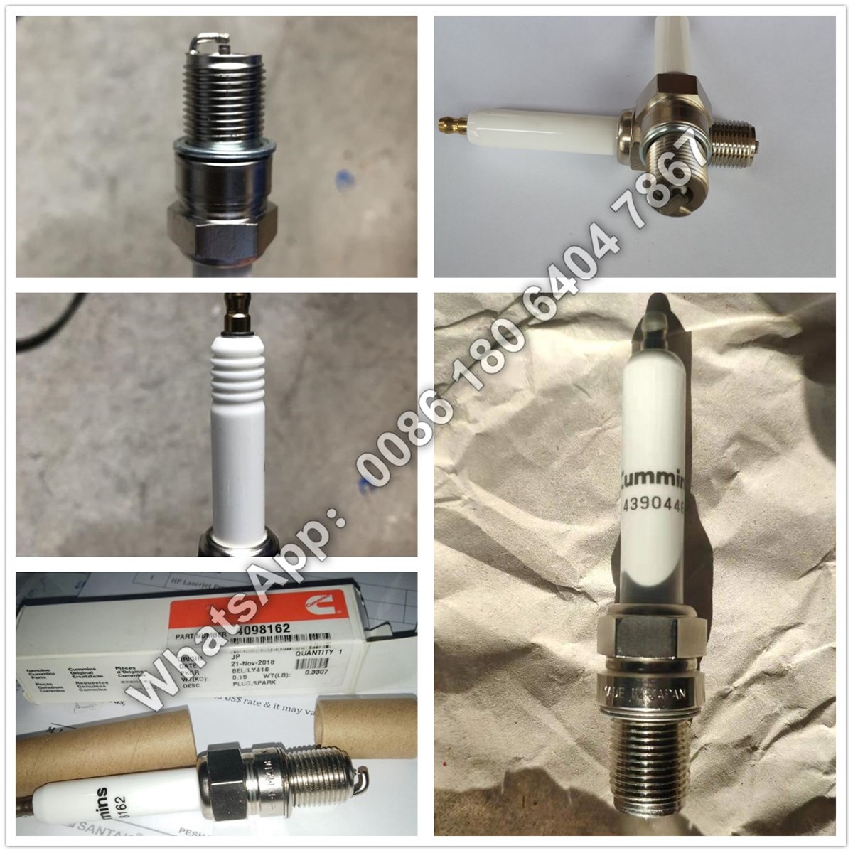 High Performance Industrial Spark Plug 4098162 4010981 2866879 For QSK60G QSV81G QSV 91G Gas Engine