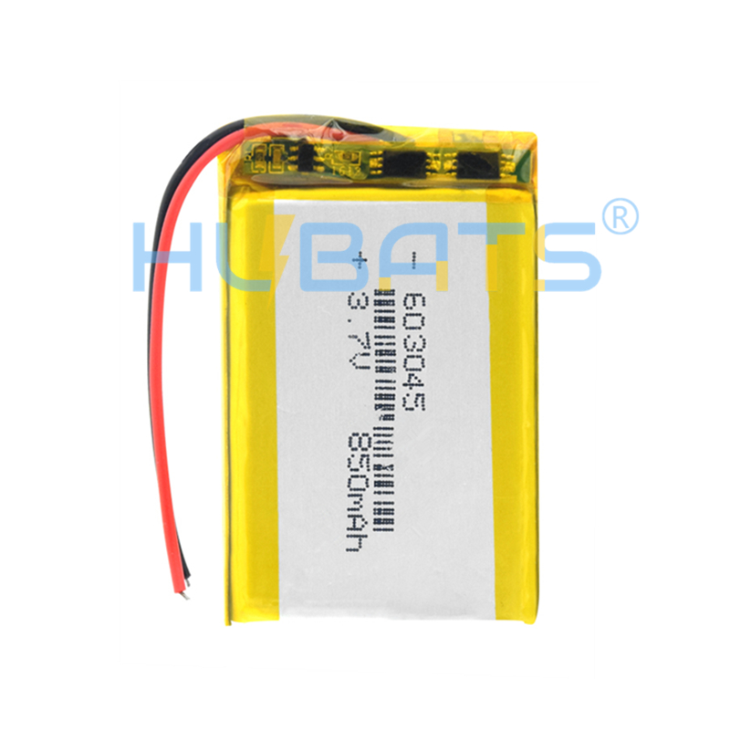 Hubats 603045 850mAh 37v rechargeable LiPolymer Battery Replacement for Speaker Alarm GPS MP3 MP4 Toy