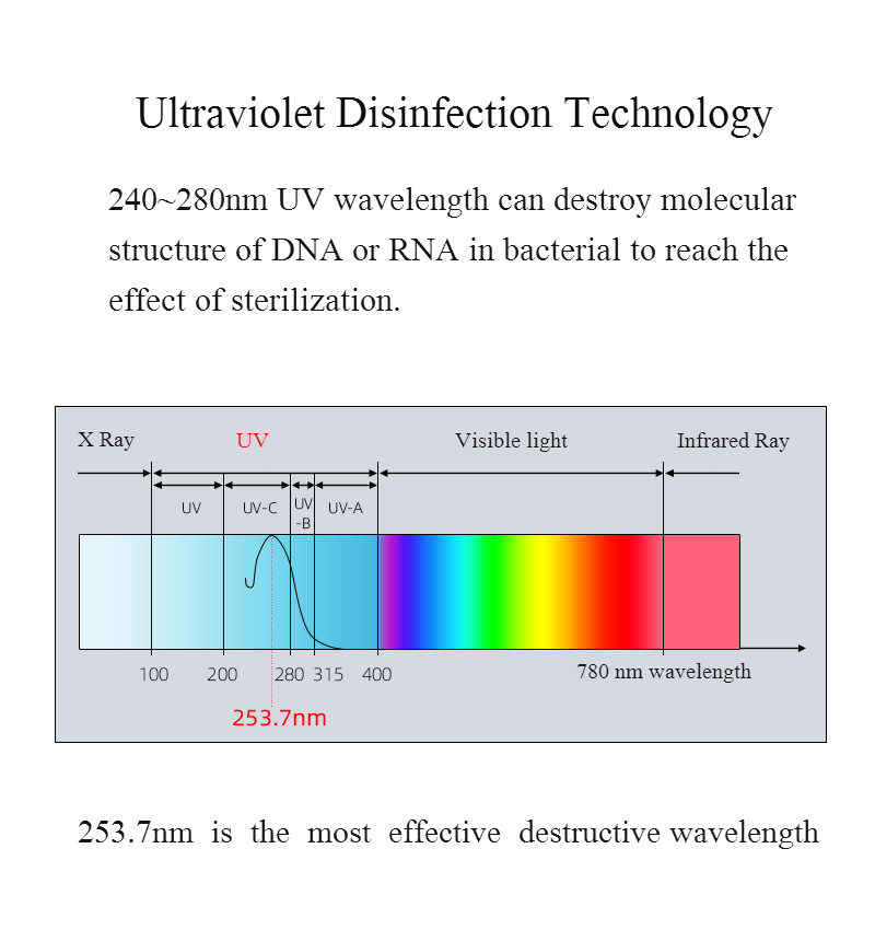 Portable HighEfficiency Endurance Ultraviolet Sterilizer UV Light Toothbrush Sterilizer