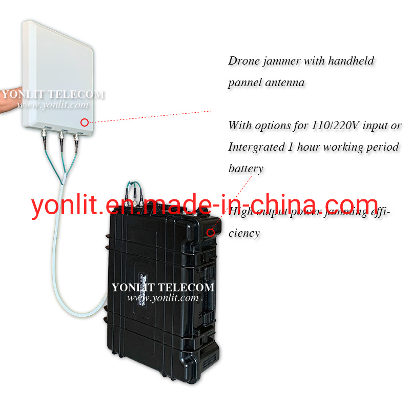 Portable 5G WiFi GPS AntiUAV Jammer
