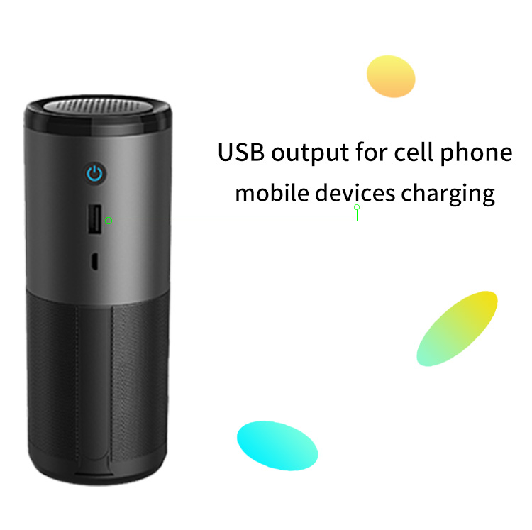 High Quality 2021 Portable USB OZONE Generator Real HEPA Filter Mini Car Air Purifier