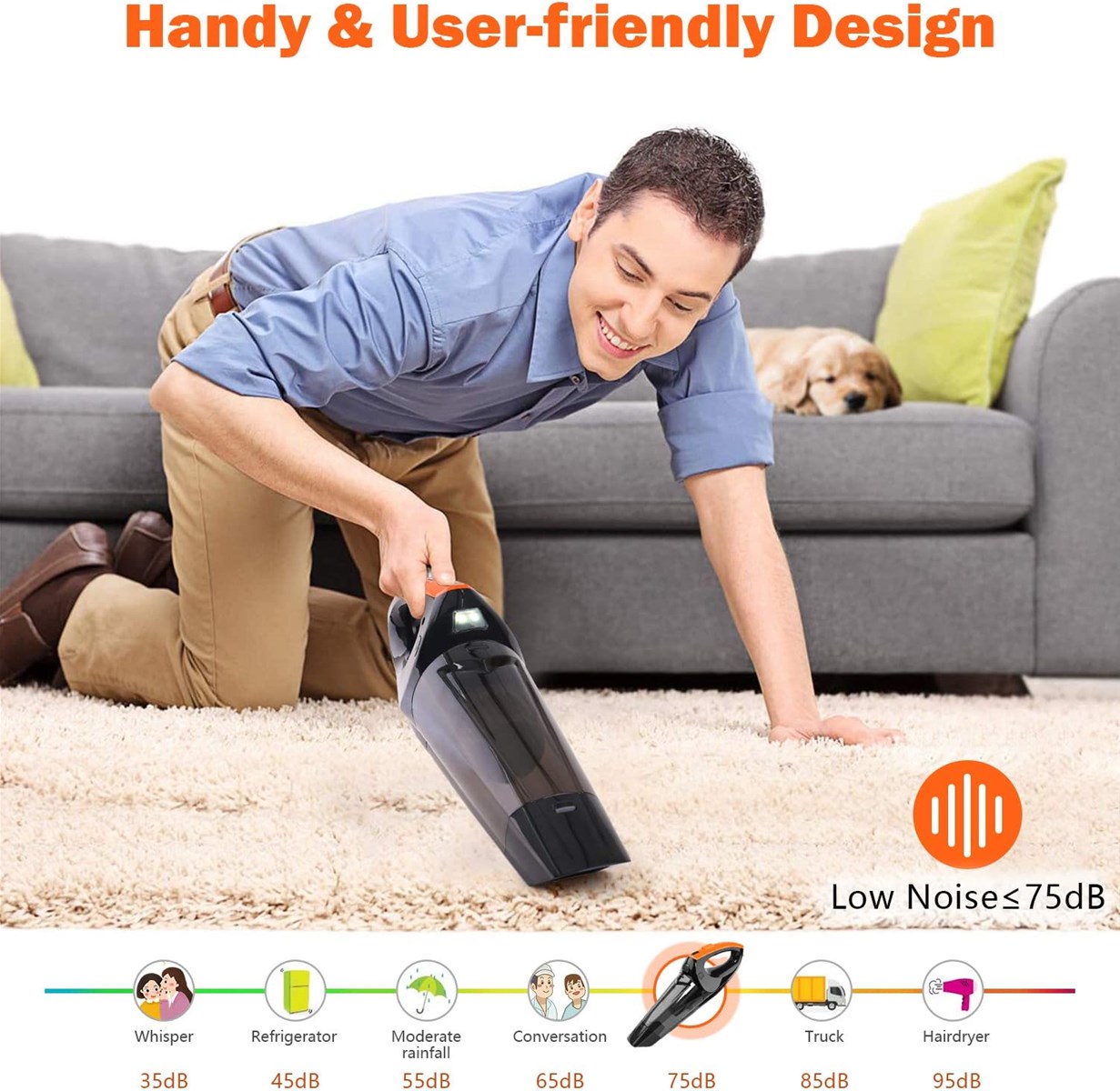 Mini High Wireless vacuum cleaner Wet and Dry Cord Cordless Portable Car home hand held Vacuum dust catcher pet suction