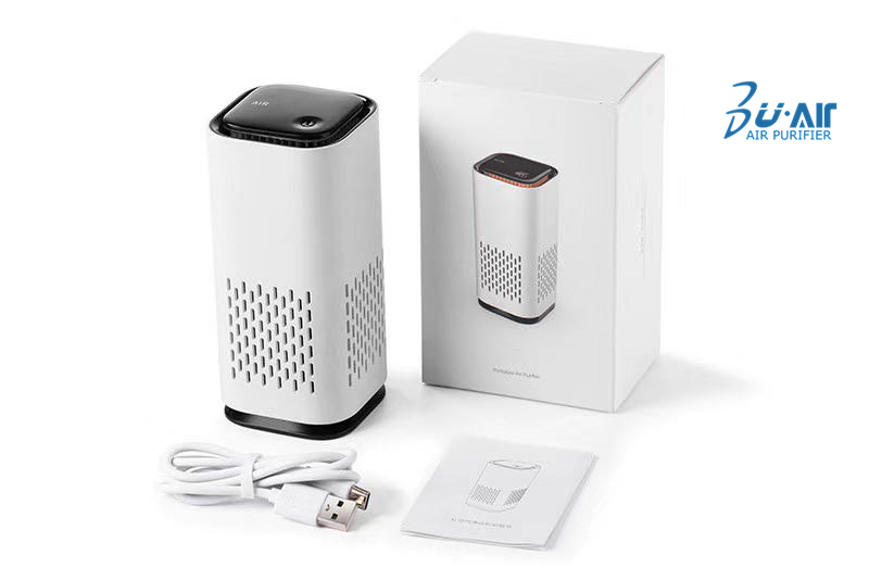 Mini Portable 2021 New Design Car Air Purifier with USB Cable Charging
