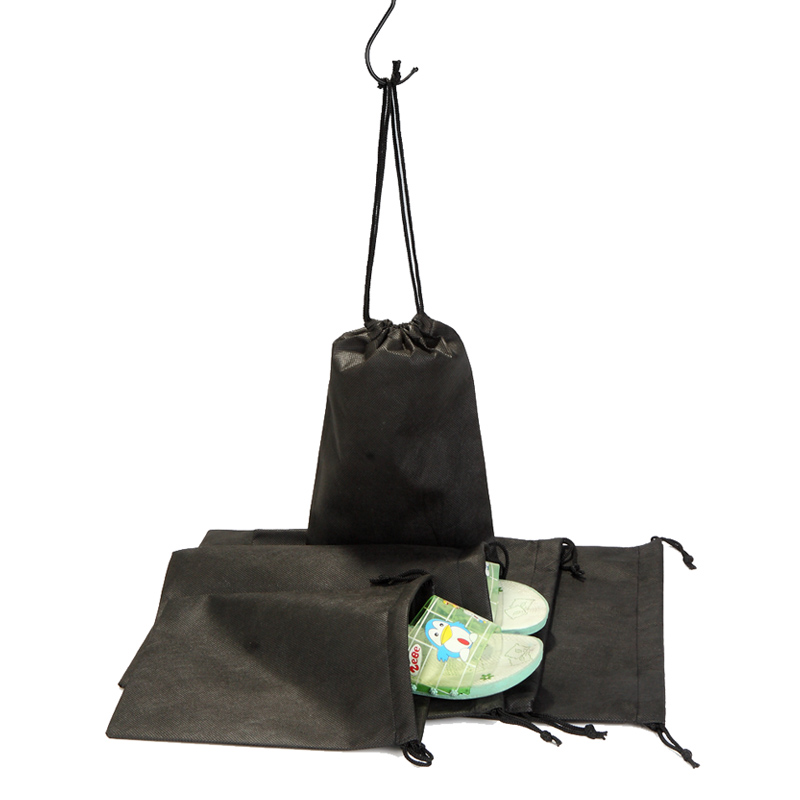 customerized non woven drawstring shoe bag