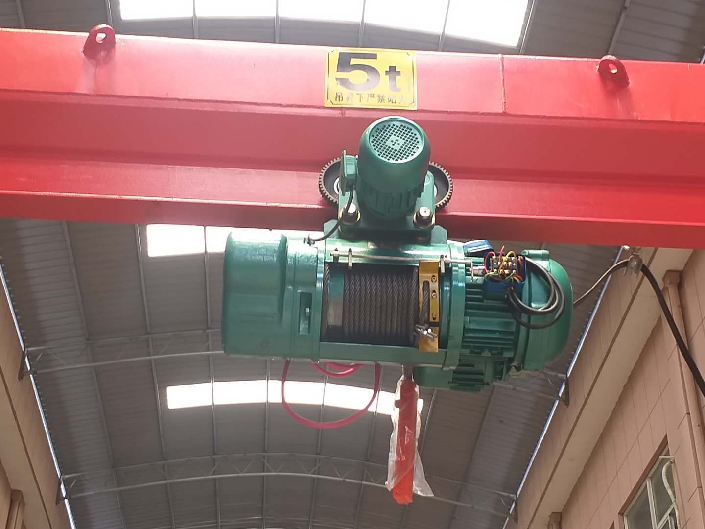 LDA workshop single beam overhead crane with wheel