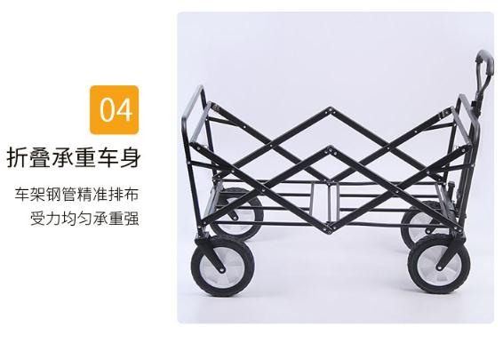 Factory custom Oxford cloth outdoor leisure beach folding cloth pocket cart cart handling shopping picnics