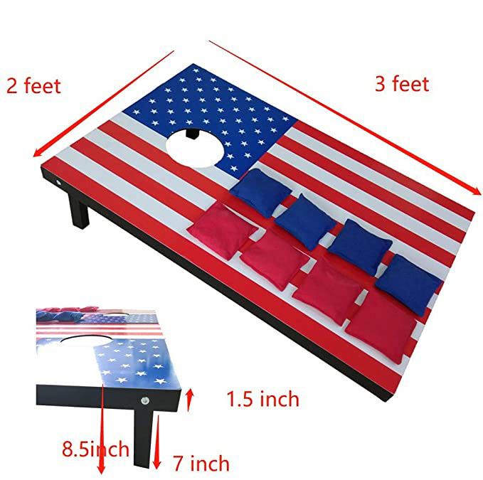 Backyard Bean Bag Toss Game Set Cornhole Board Game Outdoor Sports