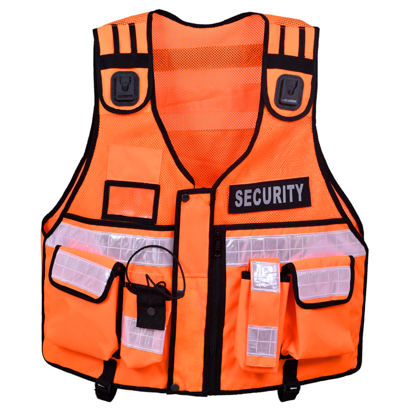 Hi Viz Tactical Vest Security Reflective Safety Vest With for Enforcement CCTV Dog Handler Tac Vest With Multipockets