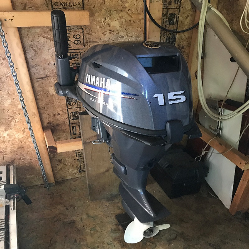 Used Yamaha 15 HP 4Stroke Outboard Motor Engine