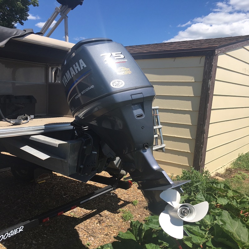 Used Yamaha 75 HP 4Stroke Outboard Motor Engine