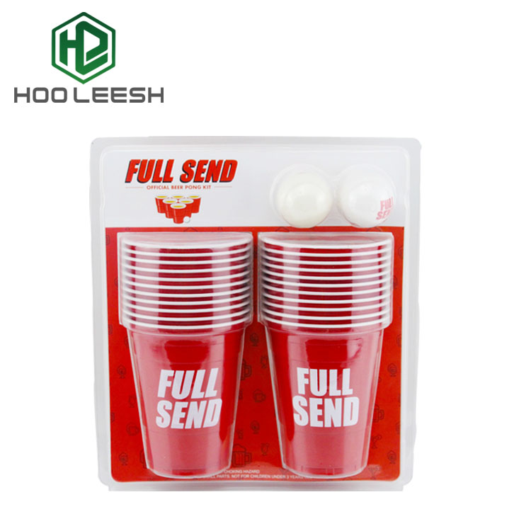 16OZ Beer solo Plastic Cups and Balls Beer Pong Game Set Plastic Cup Set