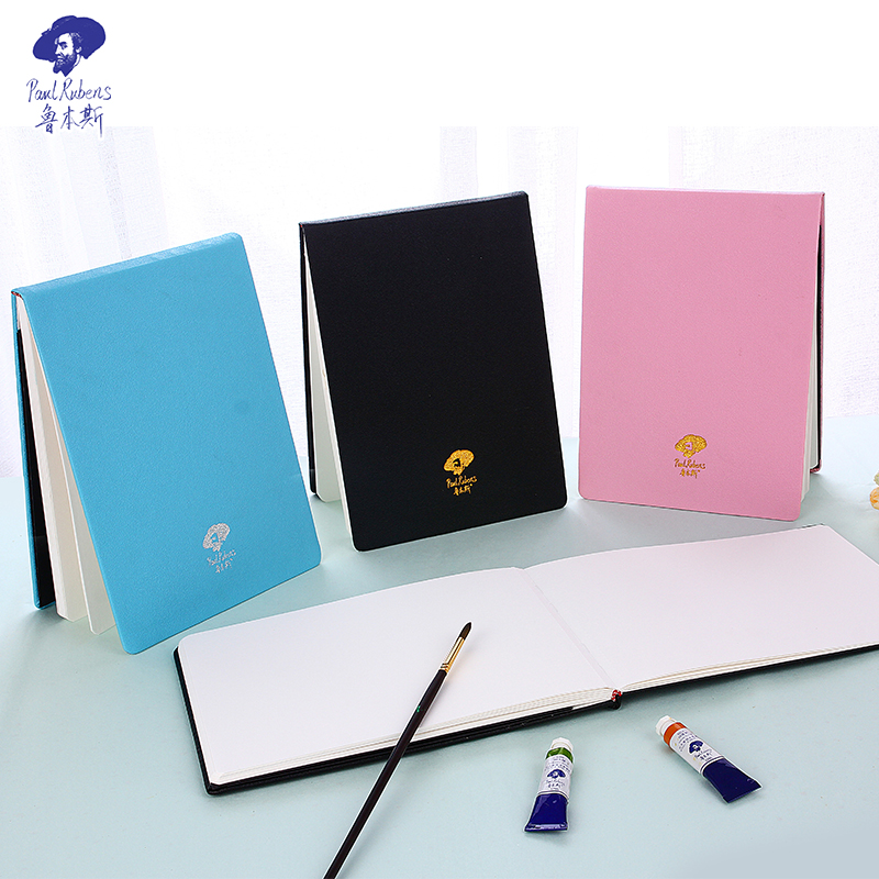 Paul Rubens 300g Full Cotton Fine Grain Neutral Acid Free Paper Leather Cover Journal Watercolor Pad