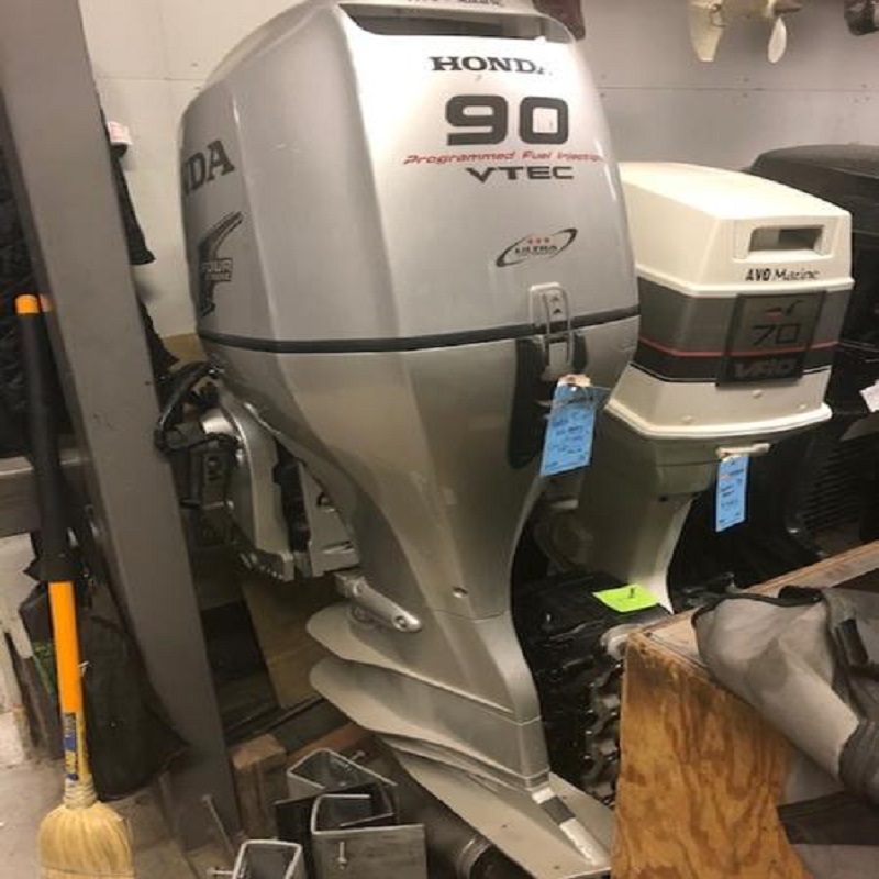 Used Honda 90 HP 4Stroke Outboard Motor Engine