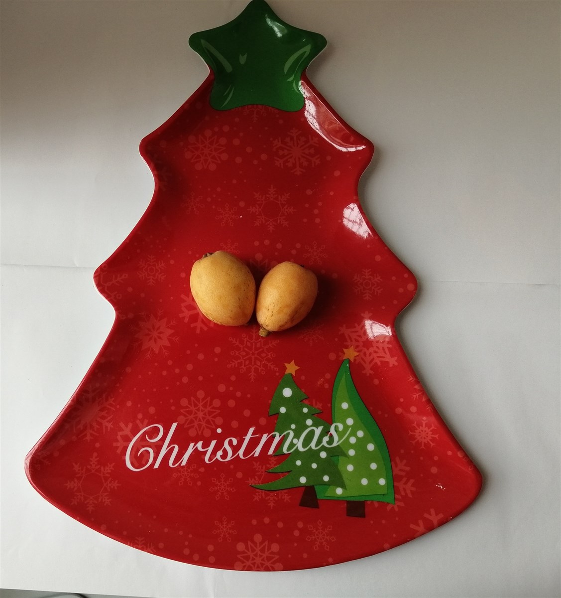 melamine chirstmas tree shaped tray