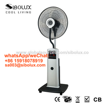 16 inch electric misting fan with remote control and LED diaplaymist fanstand fan