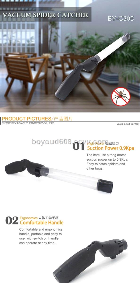 No Harm Handheld Bug Catcher Insect Catcher Spider Sucker with LED Light