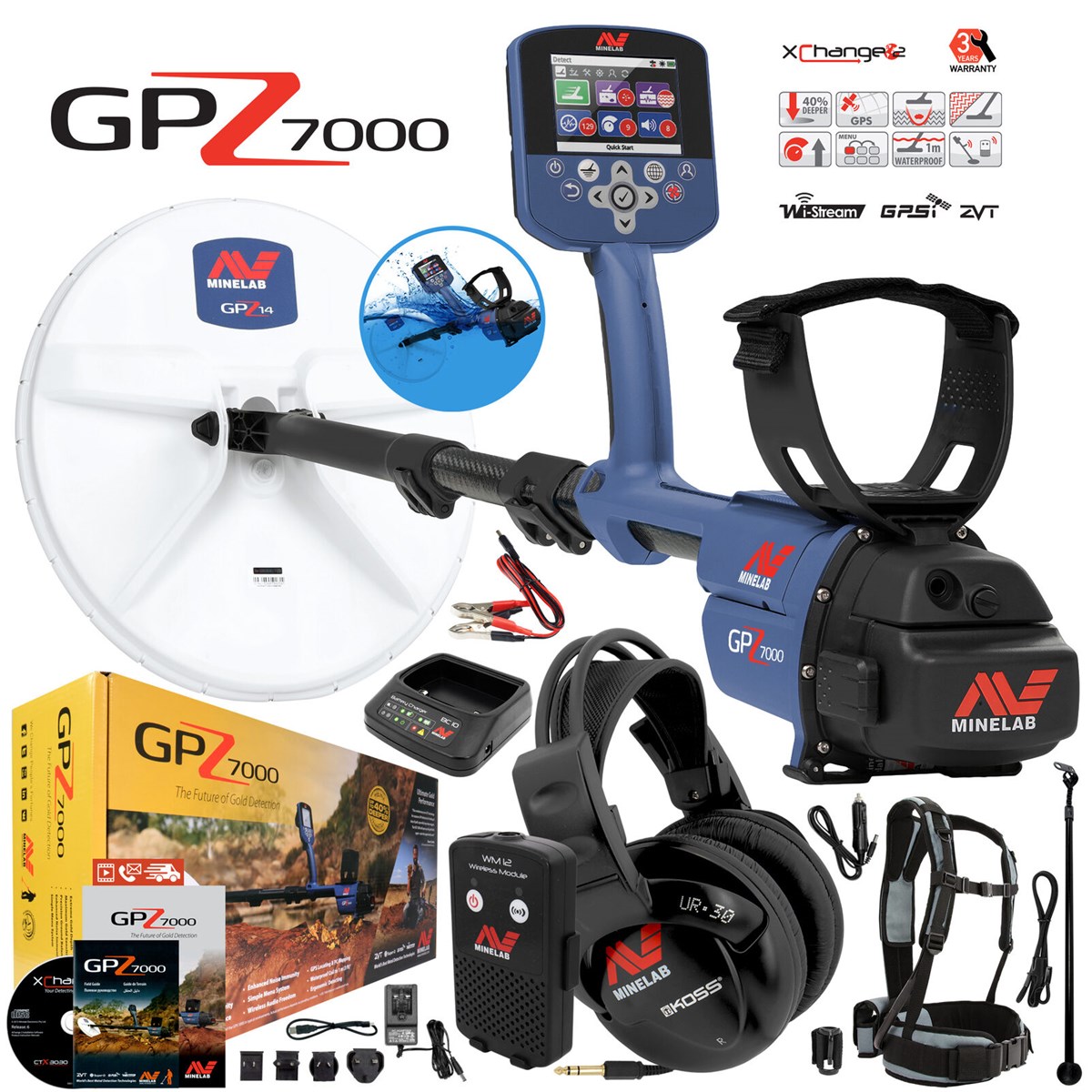 GPZ 7000 All Terrain Gold Metal Detector with Zero Voltage Transmission