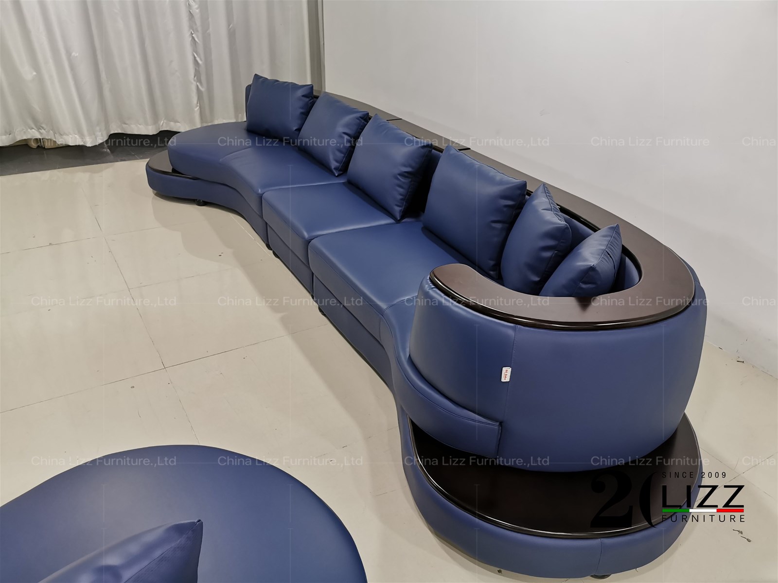 Modern leather large sectional and sofa