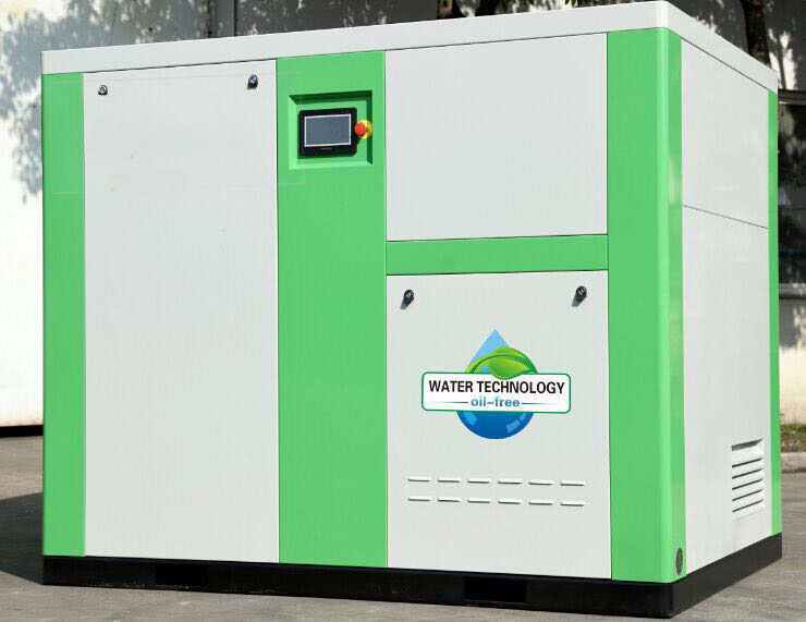 110kw water lubricated screw type oil free compressor for medicine