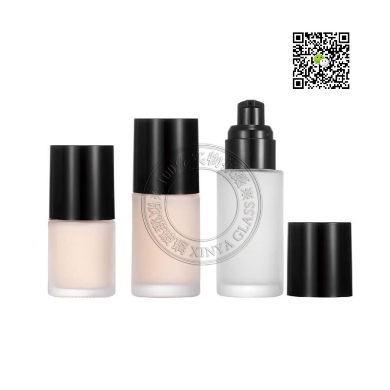 20ml 30ml 40ml liquid foundation pump glass bottles pump sprayer cosmetic packaging