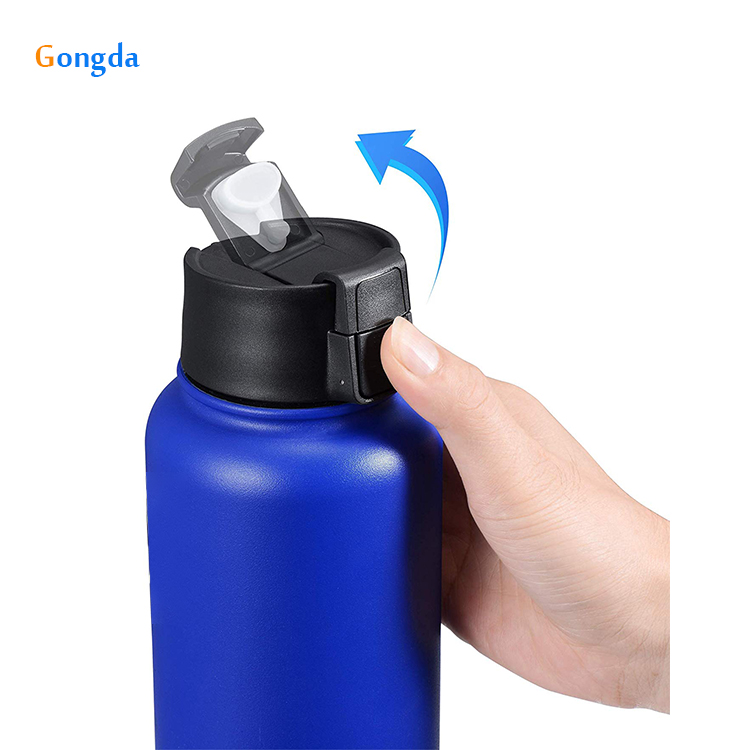 Wholesale high quality double wall 304SS vacuum insulated thermos Hydro Flask type wide mouth bottle with straw lid new