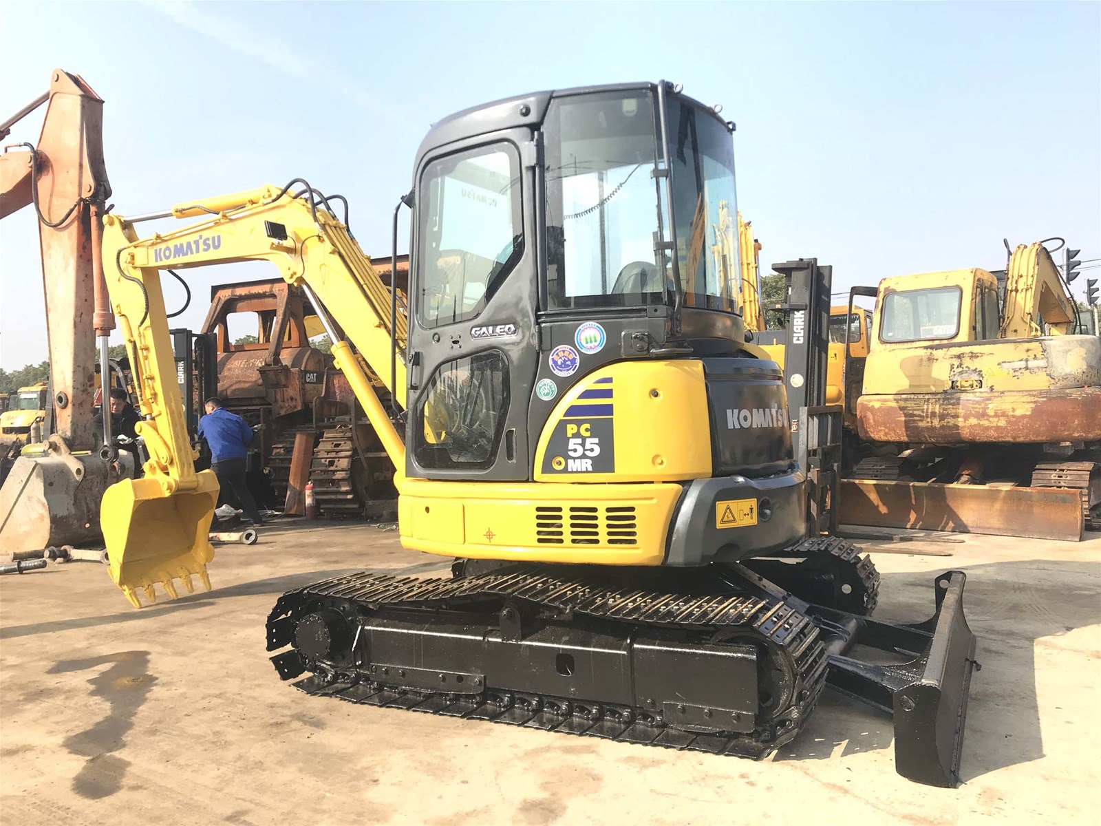 Good Condition Used Komatsu PC55MR Mini Excavator