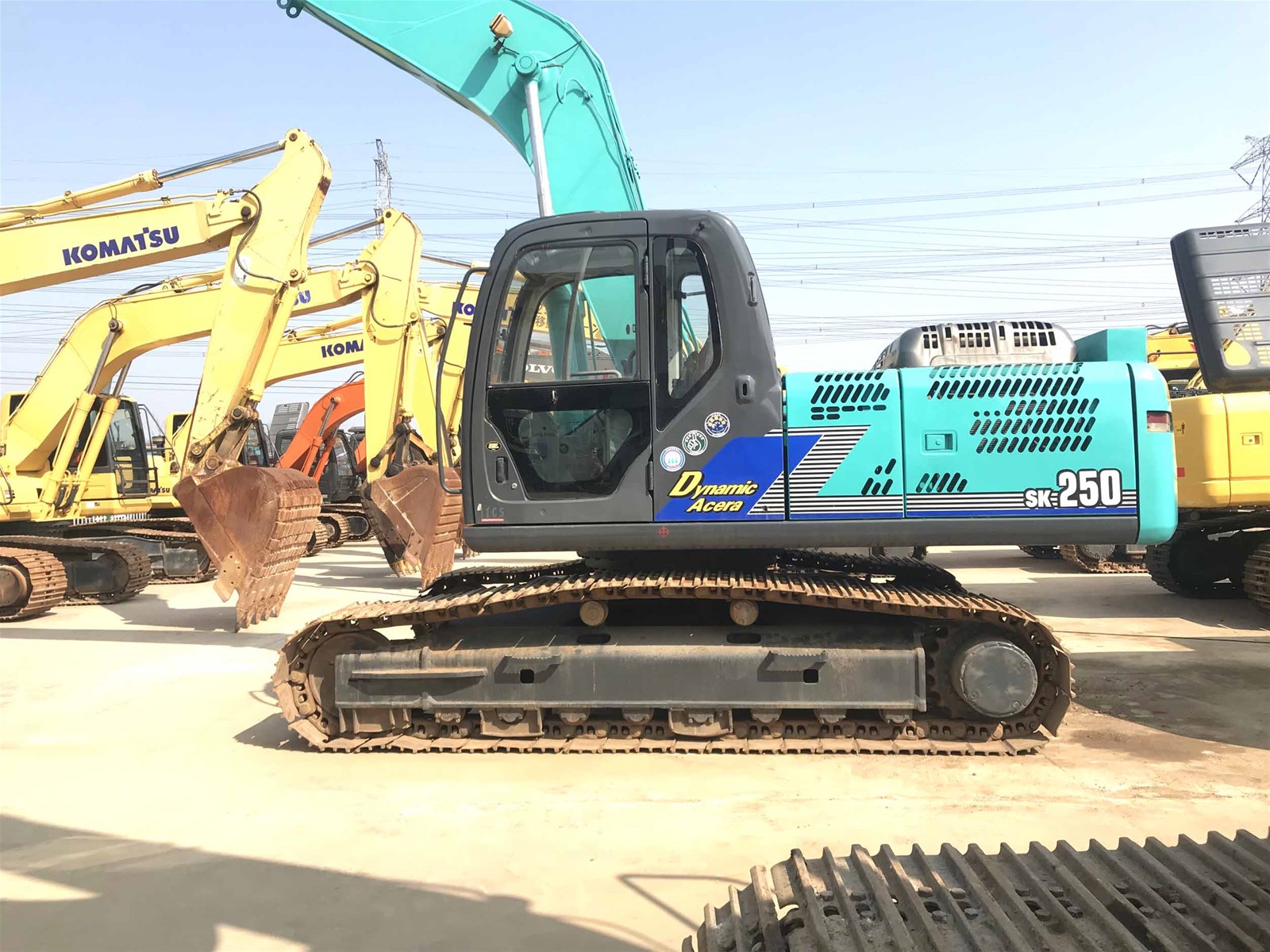 Long Boom Kobelco SK250 Crawler Excavator Used Digger