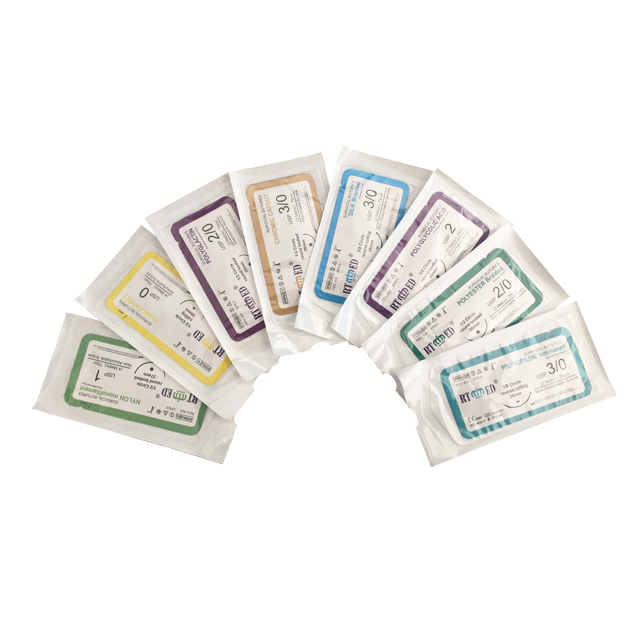 surgical suture suture with needls polyglycolic acid polyglactin plain catgut chromic catgut silk polypropylene