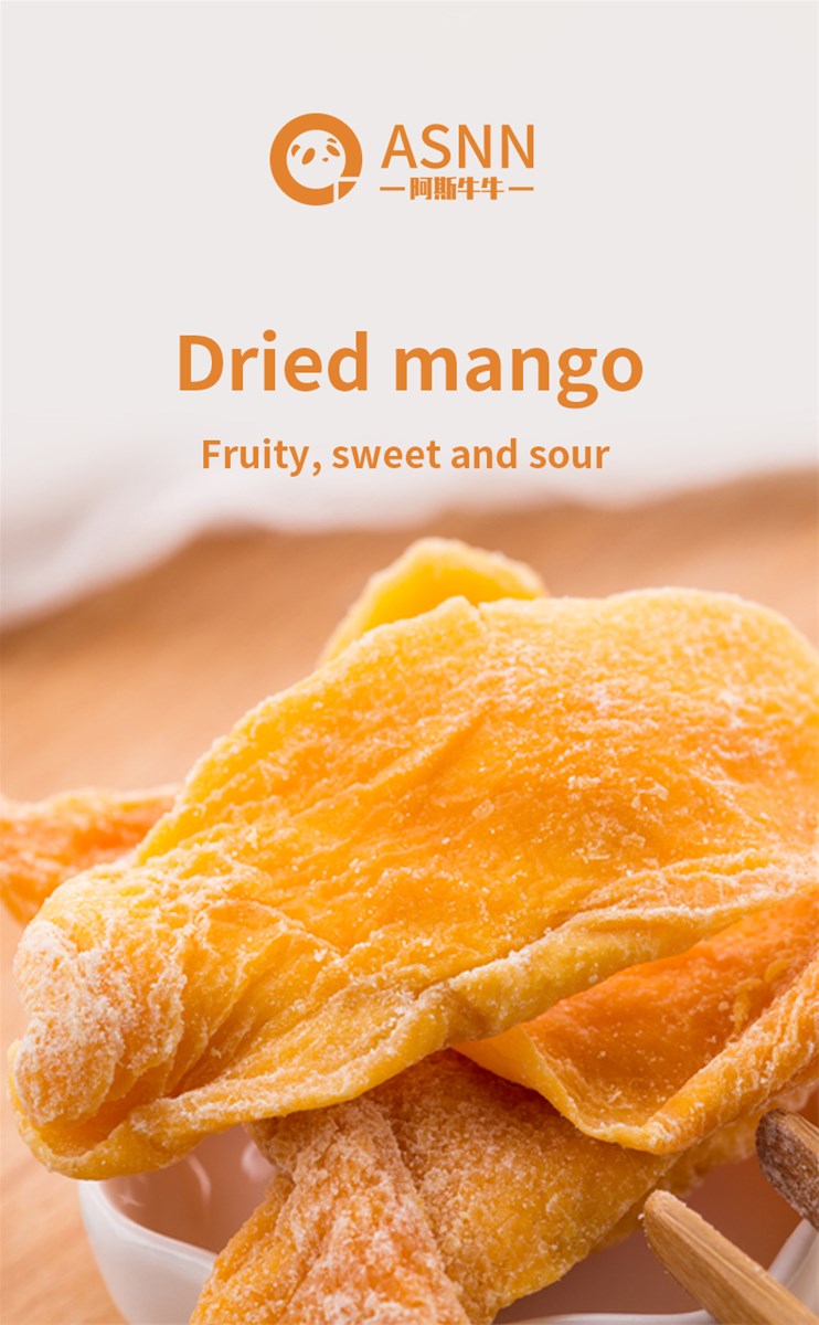 Asnn High Quality Chinese Snacks Soft Dried Mango Slices Original No Added Healthy Best Taste Dry Fruit